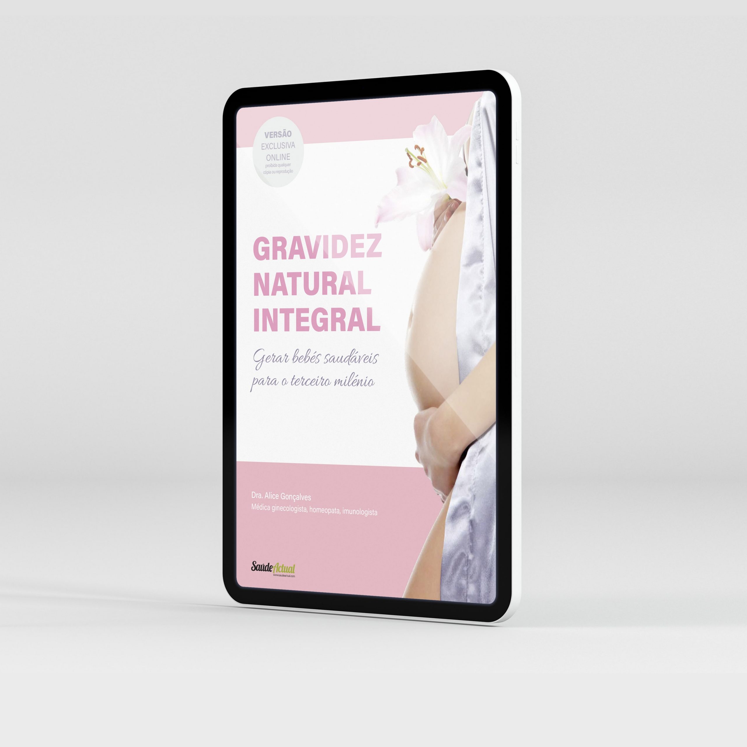 Capa tablet do Livro: versao online - Gravidez Natural Integral por Dra. Alice Gonçalves